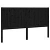 vidaXL Sengegavl svart 125,5x4x100 cm heltre furu