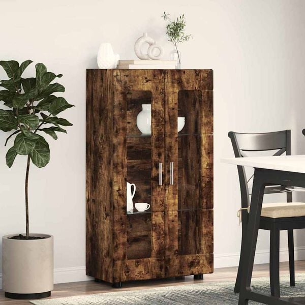 vidaXL Serviesskap FLORIN R&oslash;kt eik 55,5 x 29 x 103 cm Konstruert tre