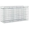 vidaXL Gabion hevet seng 150 x 50 x 80 cm Galvanisert st&aring;l S&oslash;lv