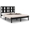 vidaXL Sengeramme svart heltre furu 140x190 cm