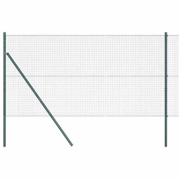 vidaXL Gjerdep&aring;le gr&oslash;nn 25 x 1 m (25 x 25 mm netting) St&aring;l