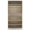 vidaXL Garderobe sonoma eik 100x50x200 cm konstruert tre