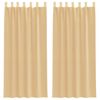 vidaXL Voilegardiner med hemper 2 stk sand 140x245 cm