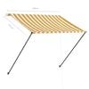 vidaXL Uttrekkbar markise med LED 200x150 cm gul og hvit