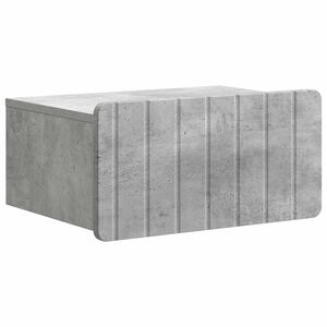 vidaXL Vegghengt Nattbord Betonggr&aring; 49 x 34,5 x 24 cm Konstruert tre