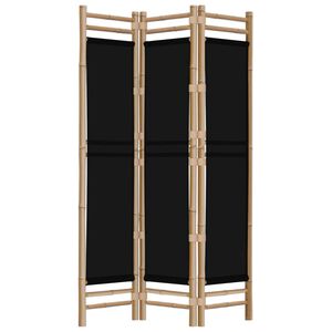 vidaXL Sammenleggbar romdeler 3 paneler 120 cm bambus og lerret