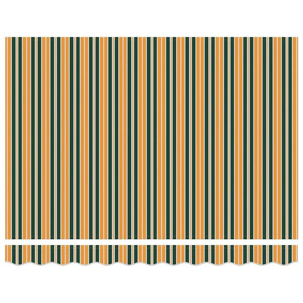 vidaXL Innvendbar Markise Gr&oslash;nn og gul 350 x 250 cm