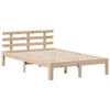 vidaXL Seng med bokhylle uten madrass 135x190 cm heltre furu