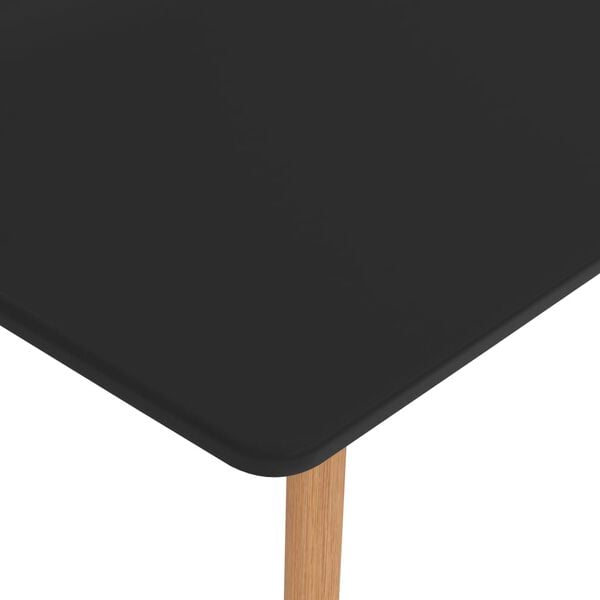 vidaXL Spisebord svart 120x60x75 cm metall