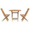 vidaXL Hage Spisegruppe 3 pcs Brun Heltre teak