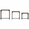 vidaXL Kaffebord med Nesting 3 pcs artisan eik 50,5 x 35 x 53 cm