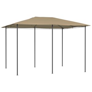 vidaXL Paviljong 3x4x2,6 m gr&aring;brun 160 g/m&sup2;
