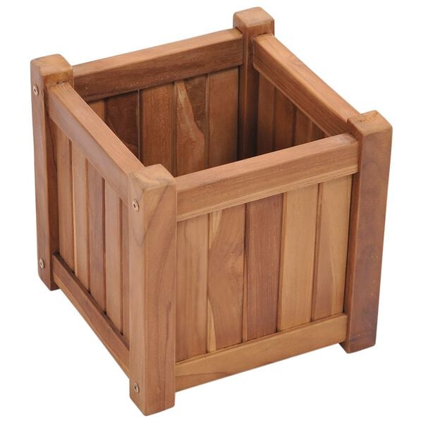 vidaXL Høybed 30x30x30 cm heltre teak