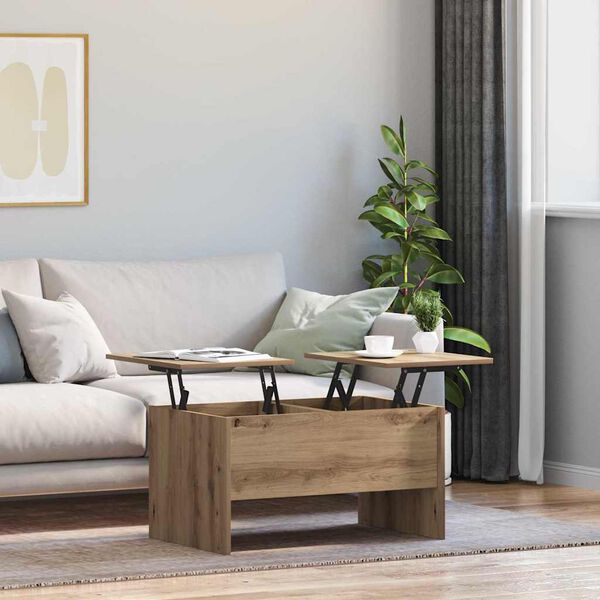 vidaXL Kaffebord Artisan Eik 102 x 50,5 x 46,5 cm Konstruert tre