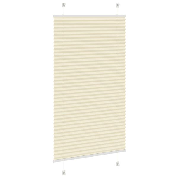 vidaXL plisségardin krem 80x100 cm Stoff Bredde 79,4 cm Polyester