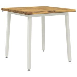 vidaXL 60 x 55 x 75 cm Solid akasietre Hvit Rektangul&aelig;r