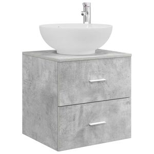 vidaXL Vegghengt vaskeservant Betonggr&aring; 49,5 x 44,5 x 66,5 cm