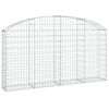 vidaXL Gabionkurv buet 200x30x100/120 cm galvanisert jern