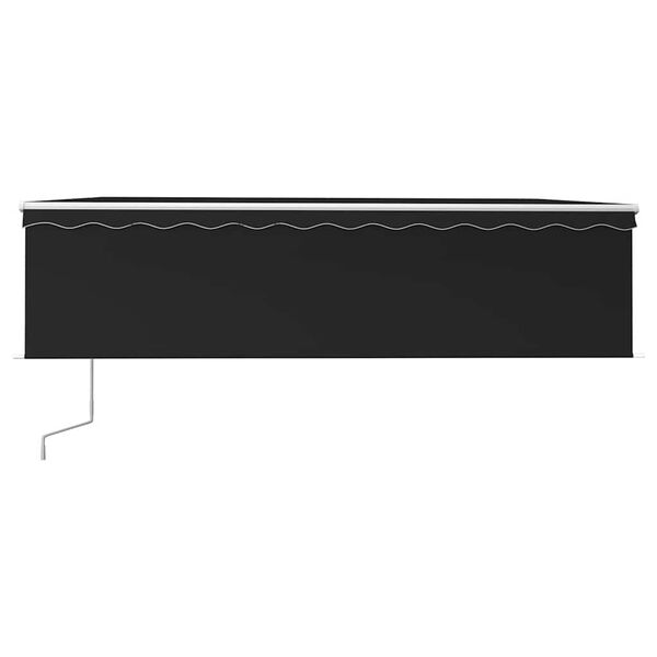 vidaXL Automatisk markise rullegardin LED vindsensor 5x3 m antrasitt