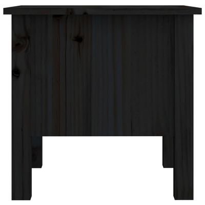 vidaXL Sidebord svart 40x40x39 cm heltre furu