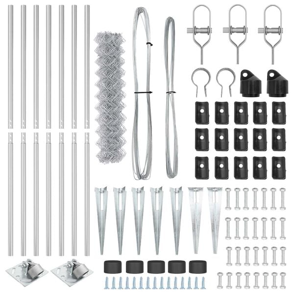 vidaXL Gjerdep&aring;le s&oslash;lv 10 x 1,4 m (40 x 40 mm nett) St&aring;l