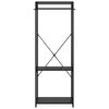 vidaXL Garderobe svart 60x40x167 cm metall og sponplate