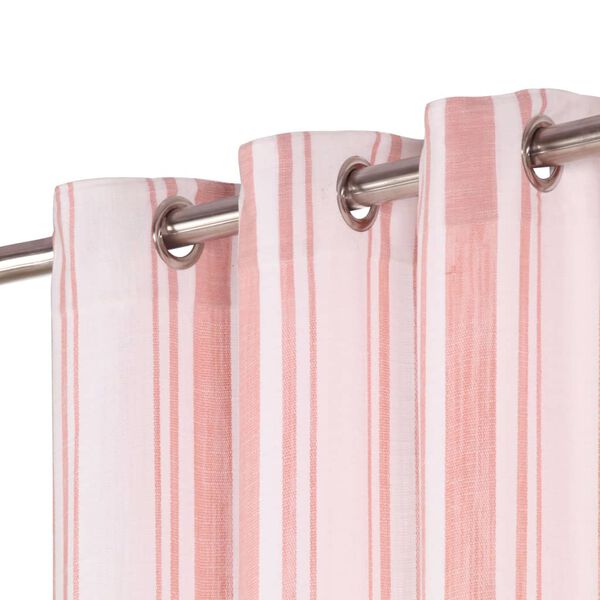 vidaXL Gardiner med metallringer 2 stk bomull 140x225 cm rosa striper