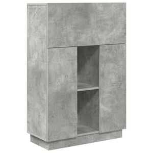 vidaXL Skrivebord Betonggr&aring; 71.5 x 31.5 x 106.5 cm Konstruert tre