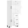 vidaXL Highboard hvit 69,5x34x180 cm konstruert tre