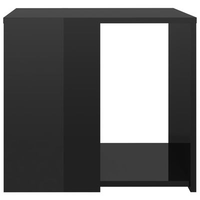 vidaXL Sidebord høyglans svart 50x50x45 cm sponplate