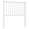 vidaXL Utskiftbar sengegavl i metall hvit 80 cm