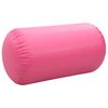 vidaXL Oppbl&aring;sbar gymnastikkrull med pumpe 120x75 cm PVC rosa