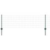 vidaXL Euro gjerdet med stolpe 25 x 0,6 m PVC-belagt st&aring;l Gr&oslash;nn Mesh