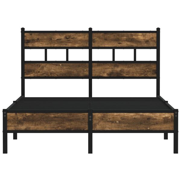 vidaXL Sengeramme uten madrass med hodegavl sonoma eik 120x190 cm