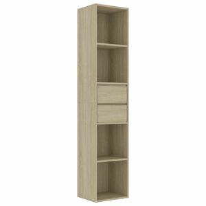 vidaXL Bokhylle sonoma eik 36x30x171 cm konstruert tre