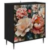 vidaXL Serviesskap BORNE Svart eik 69 x 33 x 76 cm Konstruert tre