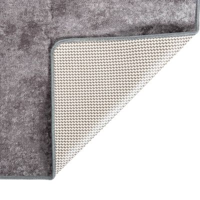 vidaXL Vaskbart teppe 80x150 cm sklisikker grå