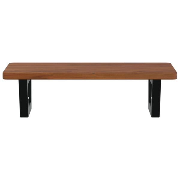 vidaXL Servanthylle veggmontert st&aring;l og heltre eik