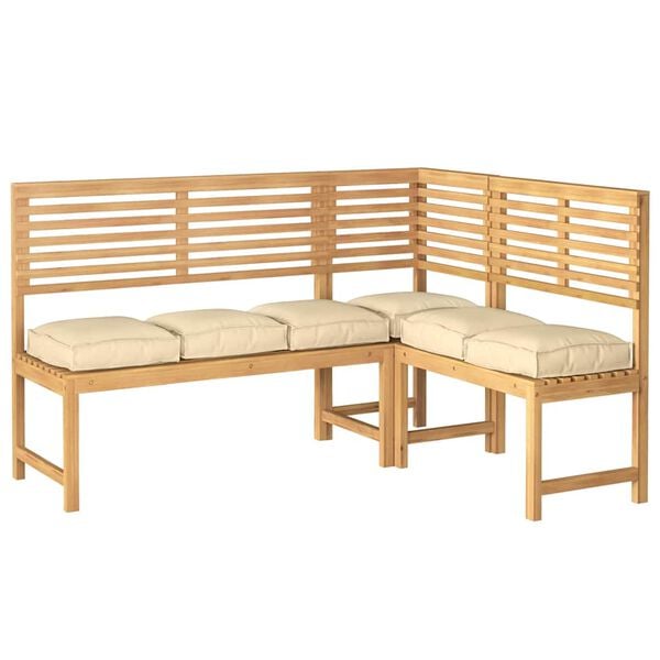 vidaXL Pute 6 pcs Beige 40 x 40 x 8 cm Oxford Stoff