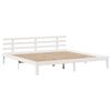 vidaXL Sengeramme med hodegavl hvit 180x200 cm heltre furu