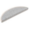 vidaXL Trappematter 15 stk 56x17x3 cm sølvfargede halvrund