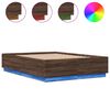 vidaXL Sengeramme med LED-lys sonoma eik 150x200 cm konstruert tre