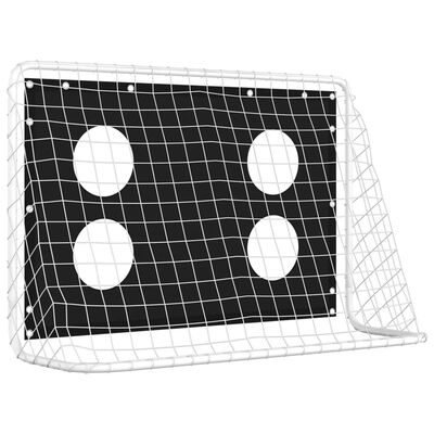 vidaXL Fotballmål treningsnett stål 184x61x122 cm