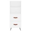 vidaXL Highboard hvit 34,5x34x180 cm konstruert tre