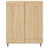 vidaXL Highboard sonoma eik 69,5x34x180 cm konstruert tre