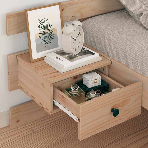 vidaXL Sengestamme med hodegjerde Brun 100 x 200 cm Massiv furu