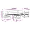 vidaXL Hagesofagruppe 6 deler impregnert furu