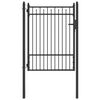 vidaXL Gjerdeport BAARLO 100 x 125 cm Metall Svart L&aring;sbar