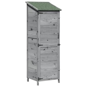 vidaXL Hagehus Gr&aring; 59,5 x 56 x 176,5 cm Konstruert tre