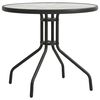 vidaXL Bistrobord antrasitt &Oslash;80x71 cm st&aring;l